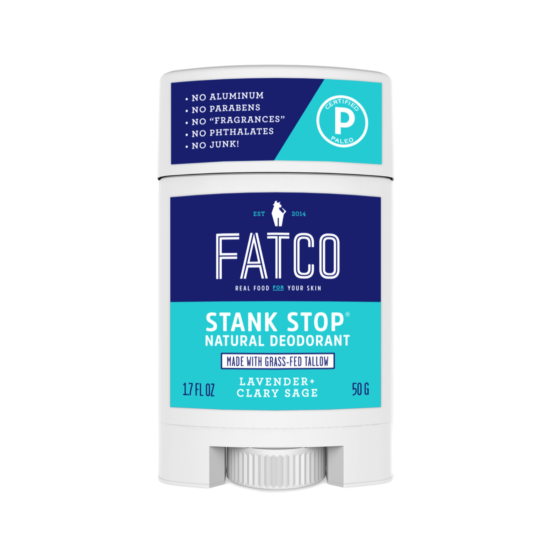 Stank Stop Deodorant Stick, Lavender + Sage 1.7oz