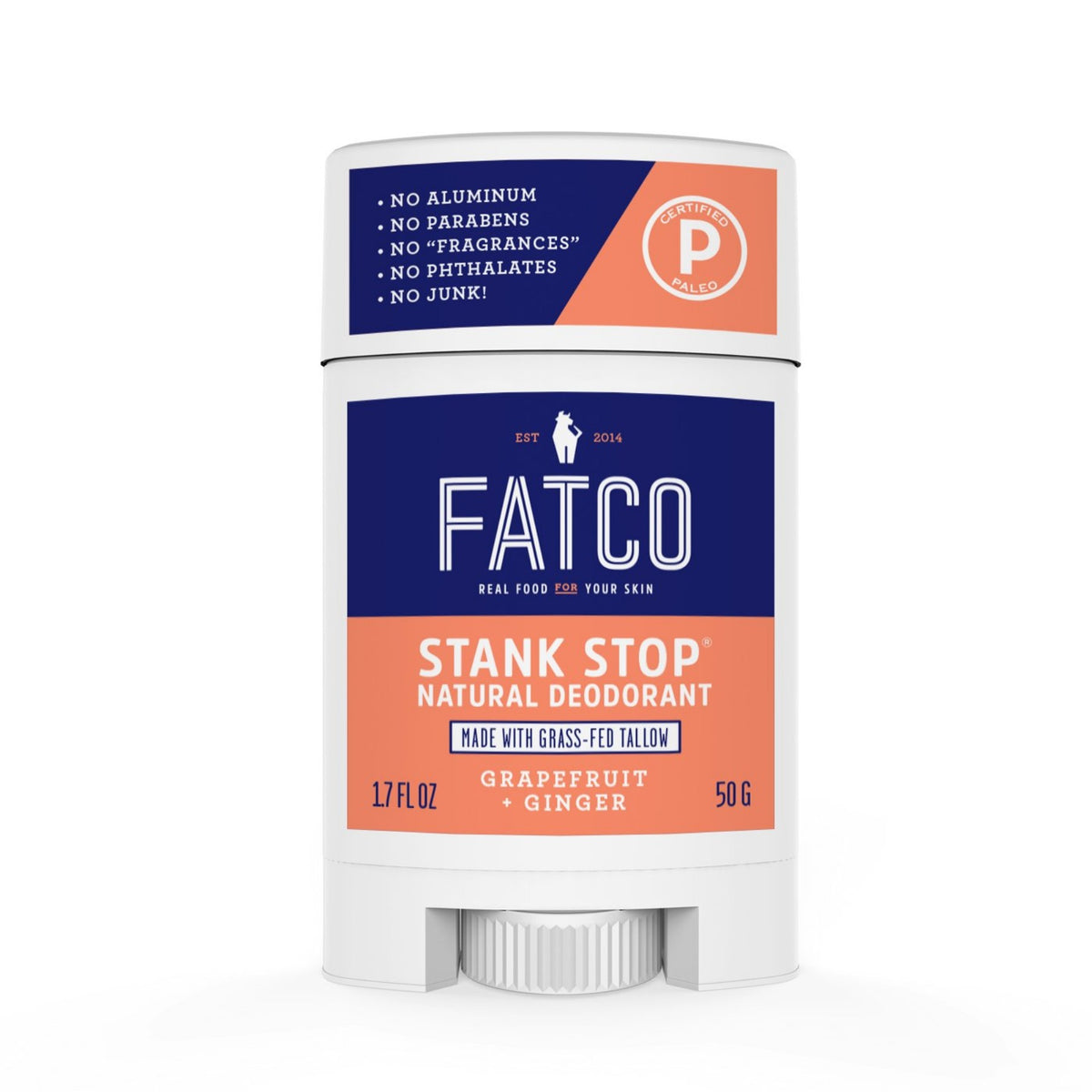 Stank Stop Deodorant Stick - Grapefruit + Ginger