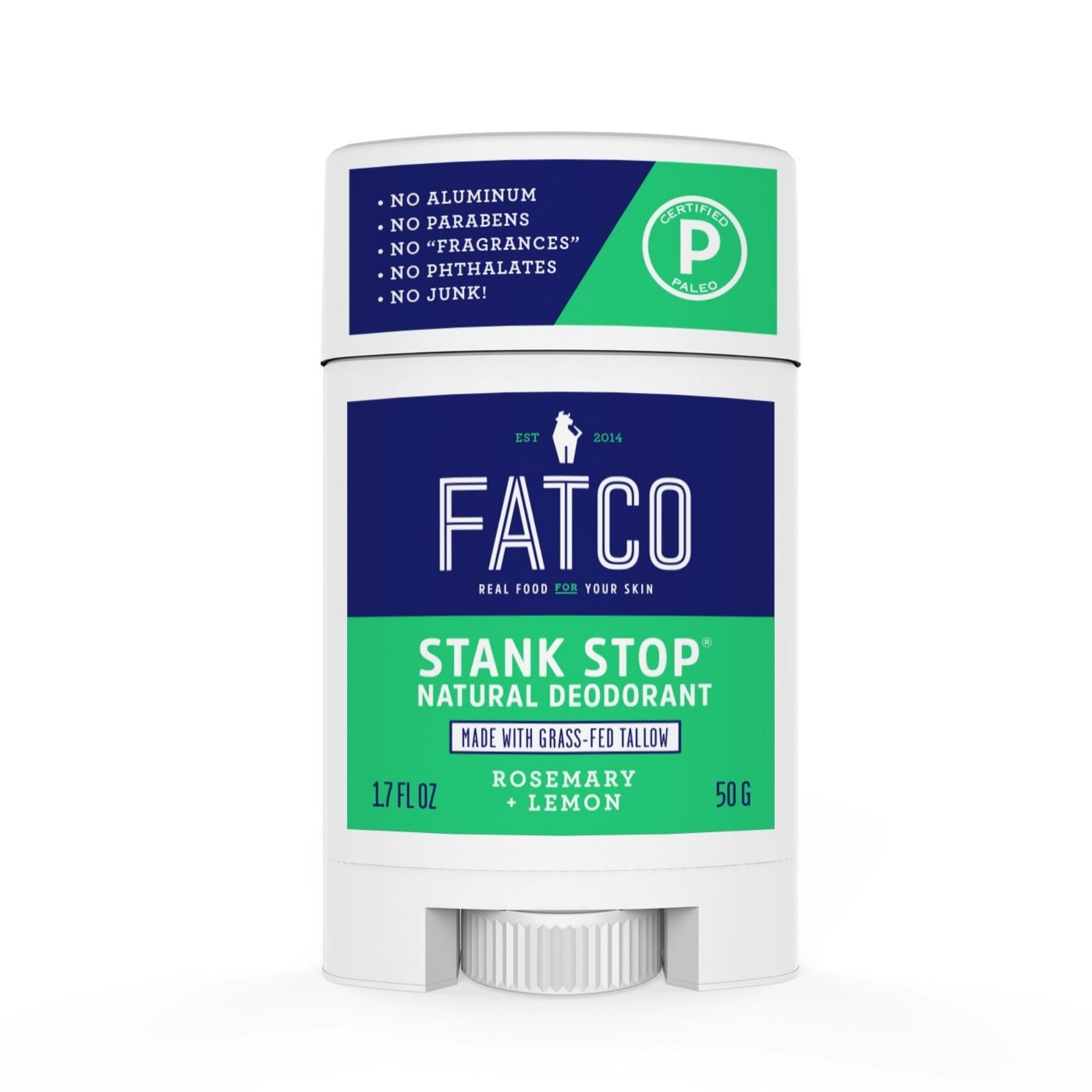 Stank Stop Deodorant Stick, Rosemary + Lemon 1.7oz