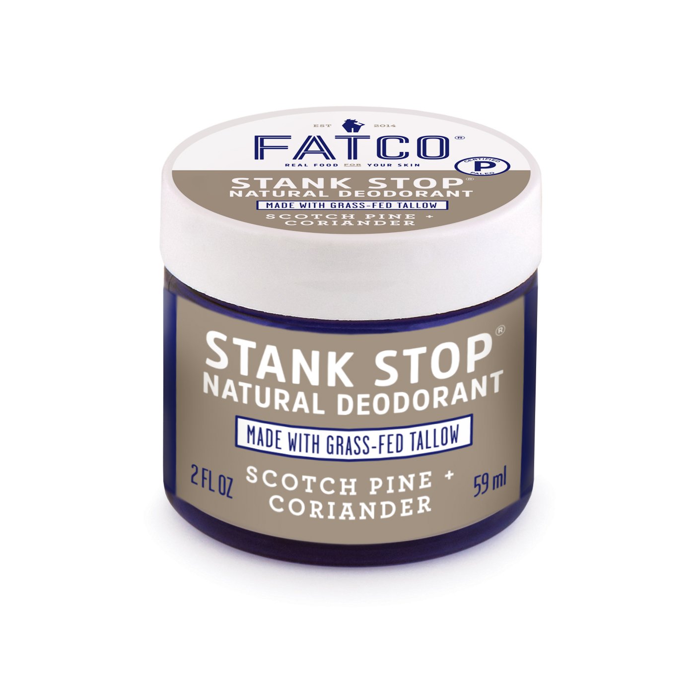 Stank Stop Cream Deodorant, Scotch Pine + Coriander, 2oz