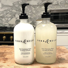 Fine Cleansing Wash for Body & Hands (Glass Bottle)